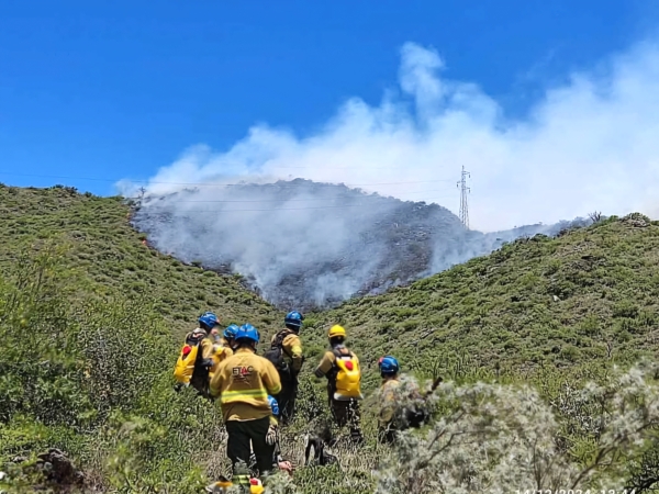Fue contenido el incendio desatado en la zona del Dique San Roque