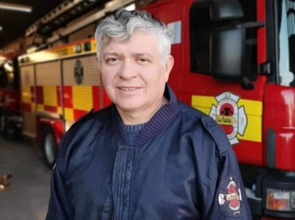 Pesar por la muerte de Gabriel Molina, jefe de Bomberos de La Falda