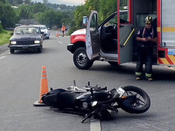Motociclista result&oacute; herido en un accidente en Villa Giardino