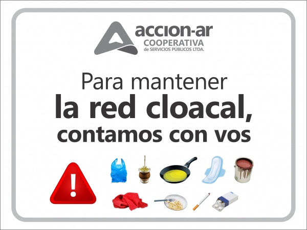 Accion-ar Cooperativa: recomendaciones para mantener la red cloacal
