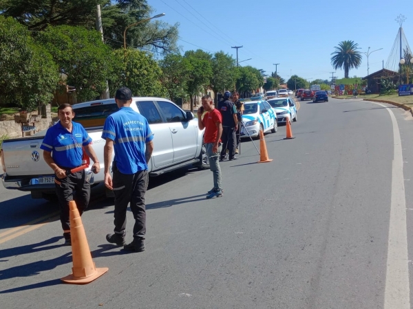 Motociclista herido en un accidente en Huerta Grande