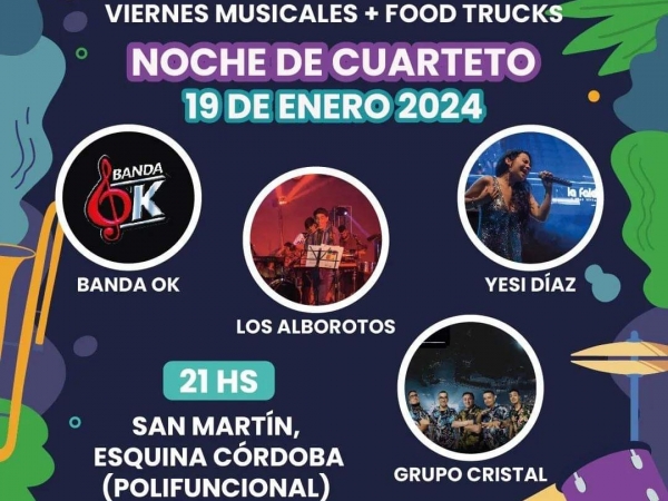 Se viene una "Noche de Cuarteto" en Huerta Grande