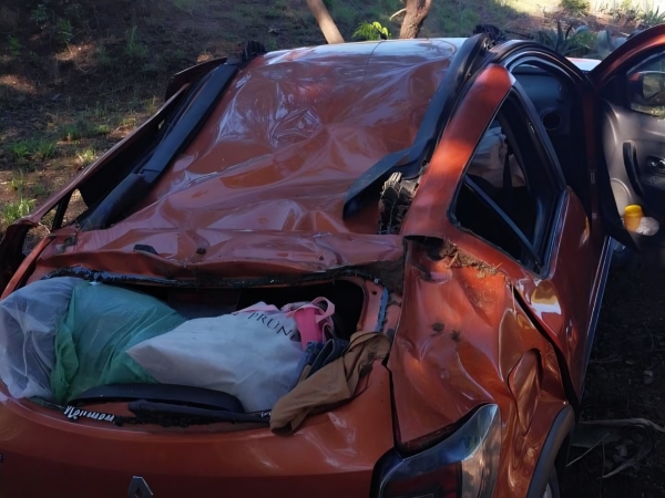 Valle Hermoso: perdi&oacute; el control del auto cuando circulaba por la ruta 38 y cay&oacute; a un barranco