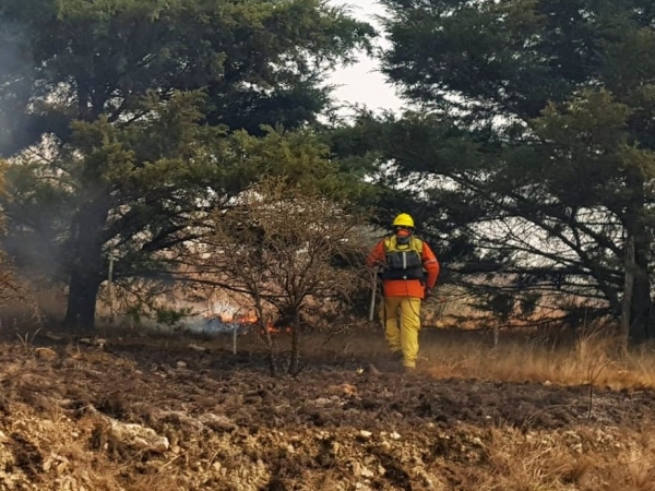 Por vientos fuertes, el riesgo de incendios hasta la noche ser&aacute; EXTREMO