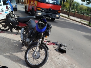 Dos heridos en un choque de motos en Huerta Grande