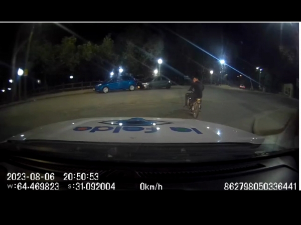Ojos en Alerta La Falda: filtran video de persecuci&oacute;n a un motociclista