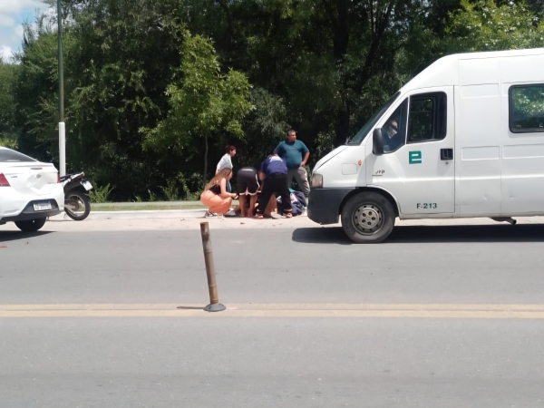 Choque en cadena sobre la ruta 38, en Valle Hermoso: una motociclista herida
