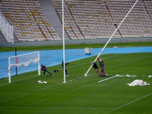 Intensos trabajos en el Kempes para el duelo hist&oacute;rico entre Los Pumas y All Blacks
