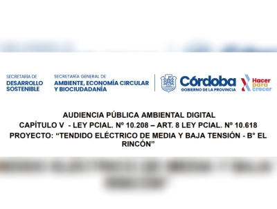Convocan a una Audiencia P&uacute;blica Ambiental Digital por un proyecto de tendido el&eacute;ctrico en Valle Hermoso