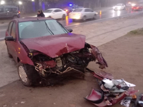 Accidente sobre la ruta 38 en Huerta Grande