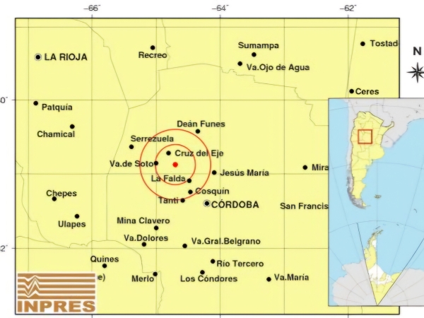 Un sismo con epicentro cerca de La Falda pudo sentirse en varias localidades