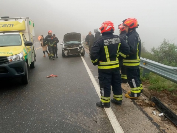 Accidente en el Camino del Cuadrado: dio varios trompos y milagrosamente no hubo heridos