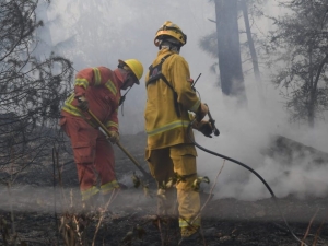 Bomberos contuvieron el incendio en Charbonier y el riesgo es extremo en la provincia