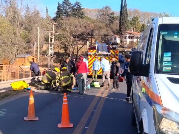Joven en estado cr&iacute;tico tras un accidente en Huerta Grande