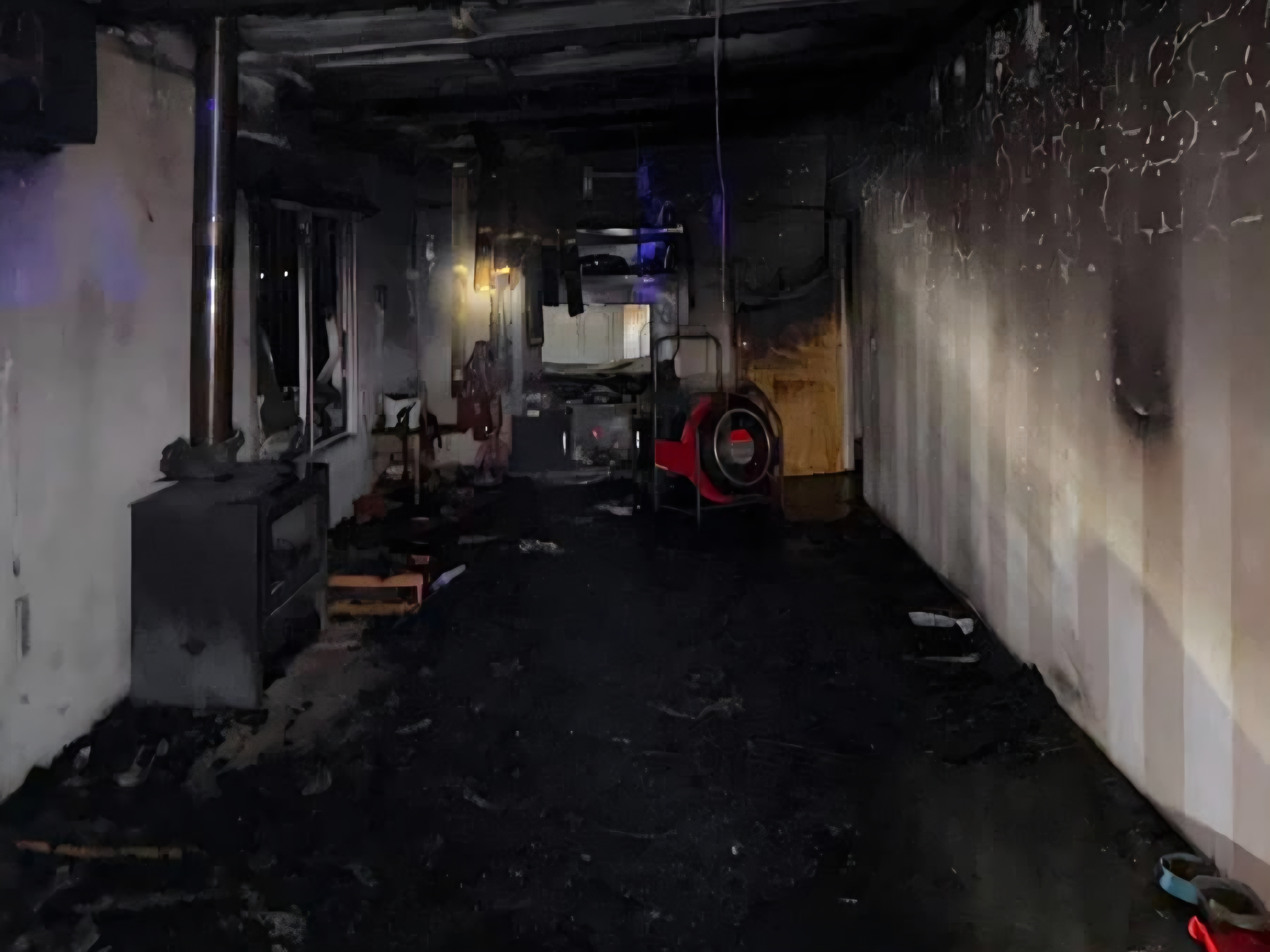 IImportantes daños por el incendio de una vivienda en Valle Hermoso: murieron dos perros