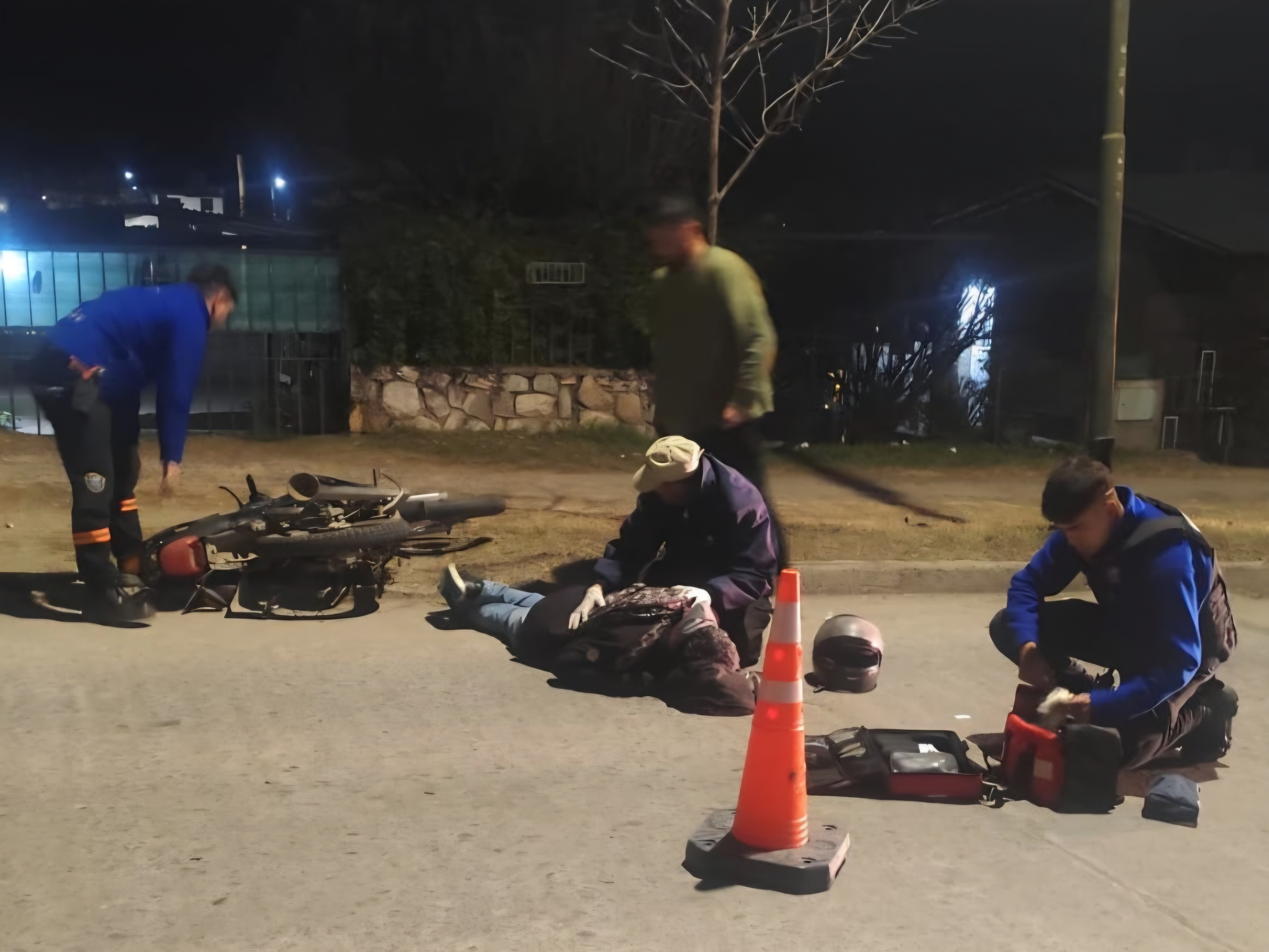 IMotociclista herido tras un accidente en La Falda