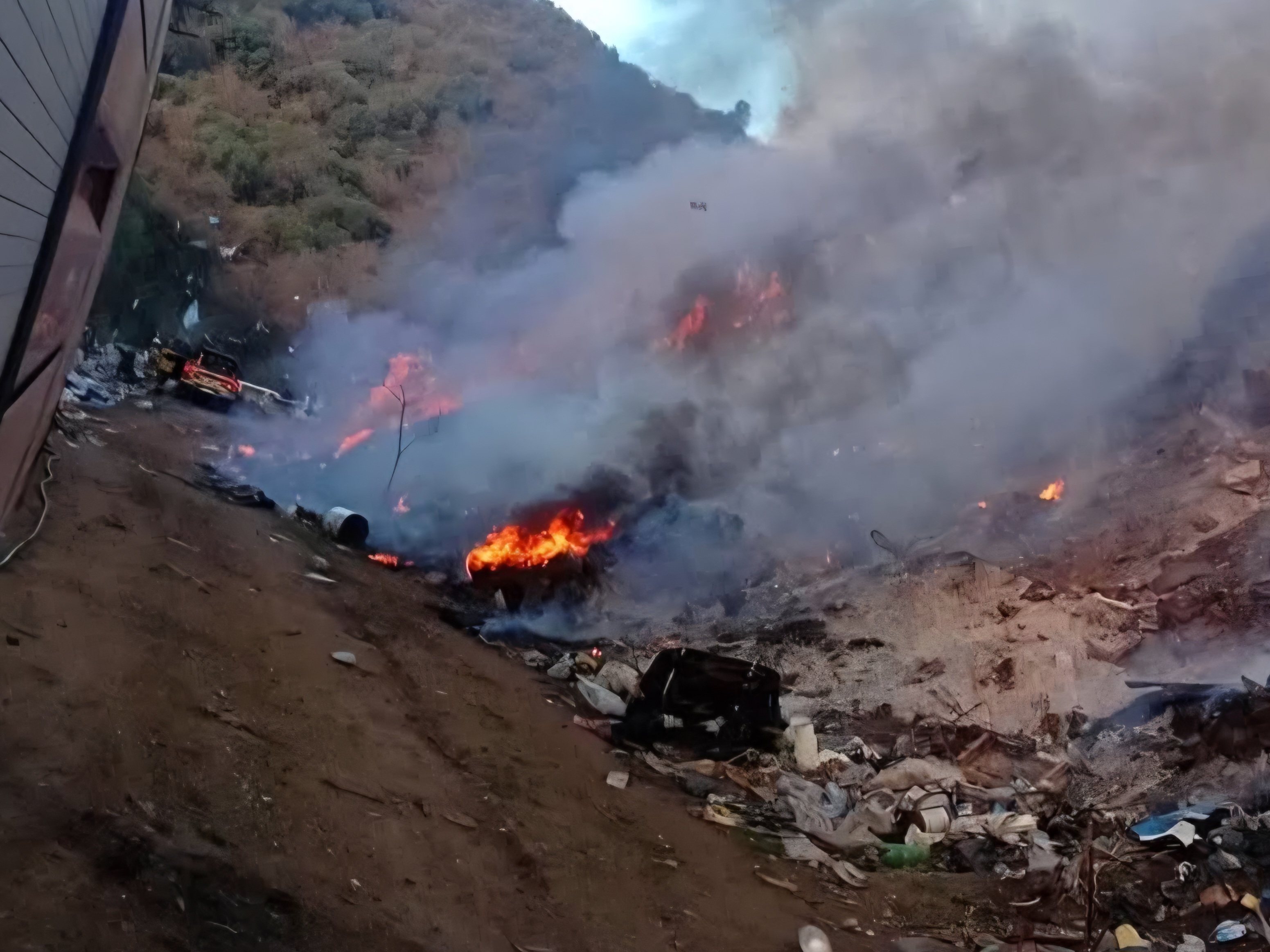 IBomberos extinguieron el incendio en el basural de Valle Hermoso