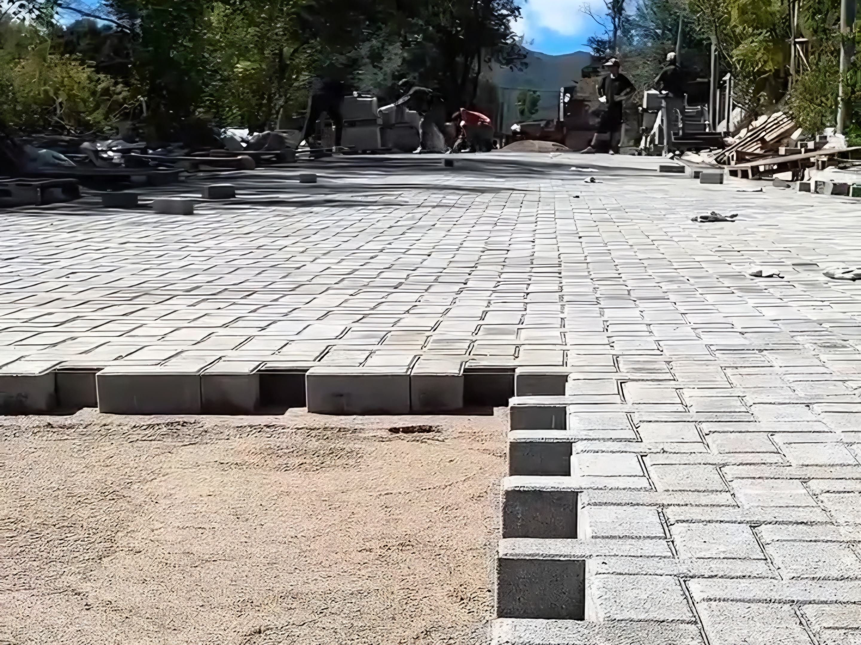 IInician obra de adoquinado en la zona norte de La Falda