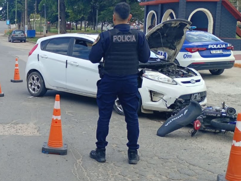 IMotociclista herido tras un accidente en Huerta Grande