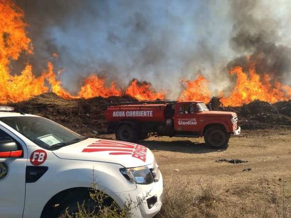 Controlaron un incendio en el basural de Villa Giardino