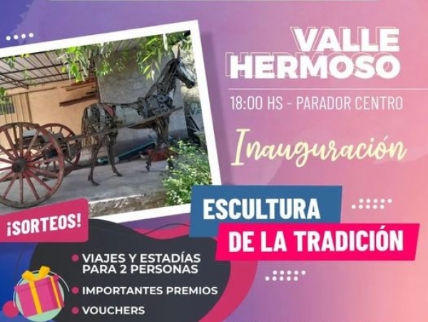 Este s&aacute;bado se inaugurar&aacute; la Escultura de la Tradici&oacute;n en Valle Hermoso