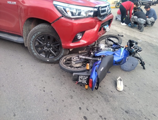 Motociclista herido tras un accidente en Huerta Grande