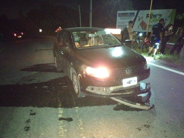 Accidente entre dos veh&iacute;culos sobre la Ruta 38, en Huerta Grande