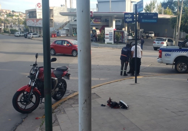 Motociclista herido tras un accidente en La Falda