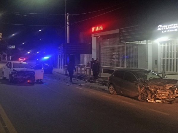 La Falda: tres heridos en un choque frontal