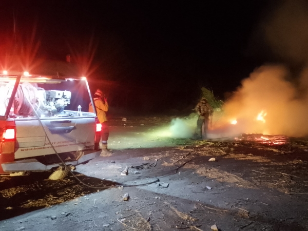Bomberos de Valle Hermoso extinguieron un  principio de incendio