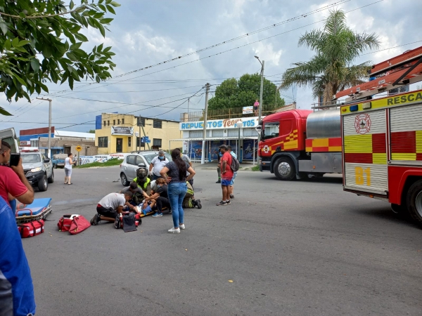 Un motociclista herido en La Falda