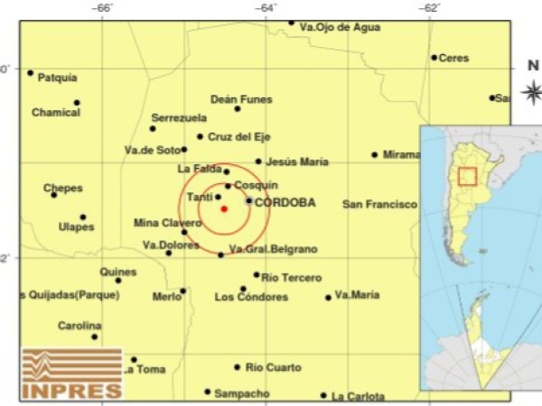 Un sismo de importante magnitud se sinti&oacute; este domingo en varias localidades de Punilla