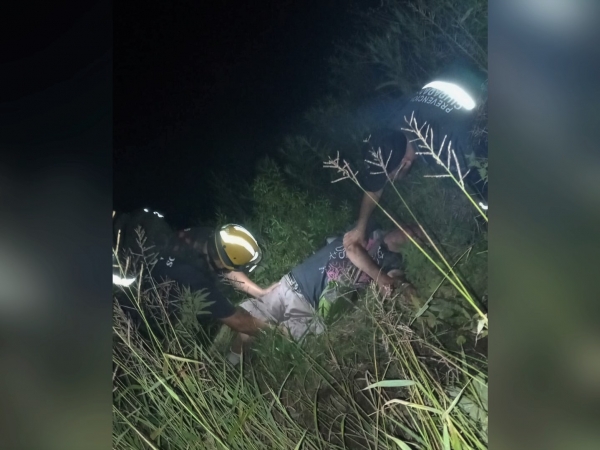 Rescataron a un turista herido en el paraje "El Chorrito" de La Falda