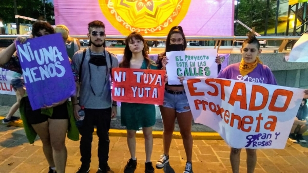 25N: marcharon en La Falda para exigir pol&iacute;ticas de G&eacute;nero y Diversidad