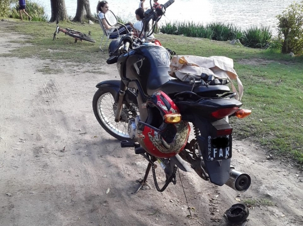 Recuperaron una moto robada en La Falda
