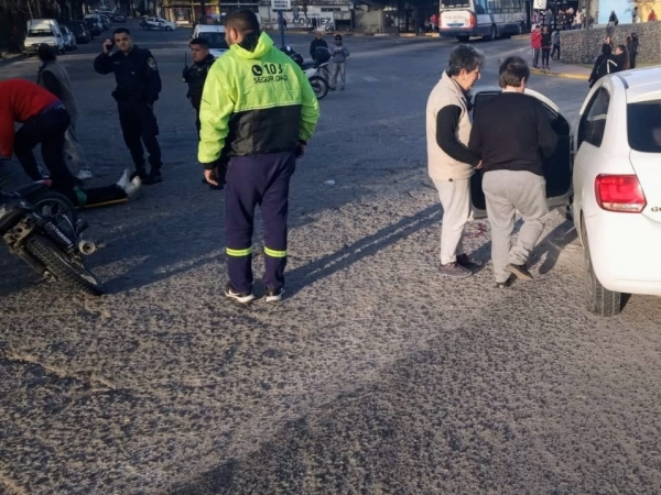 Motociclista herido tras un accidente en La Falda