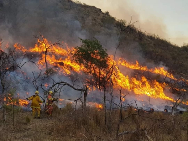 Focos activos entre Capilla del Monte y San Marcos Sierras y Ongamira