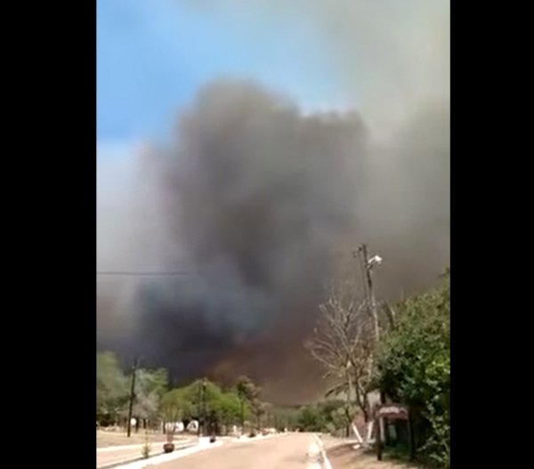 Foto: captura video en la zona del incendio (FM Convivencia)