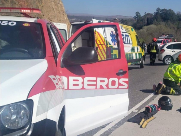 Accidente en el Camino del Cuadrado: un motociclista herido