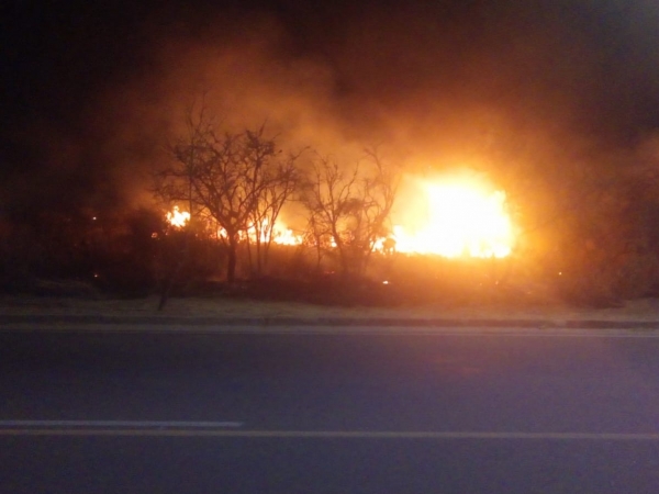 Extinguieron un incendio forestal en Los Cocos