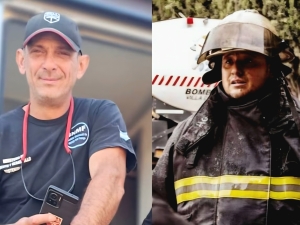 Bomberos de Valle Hermoso despidieron a los cordobeses fallecidos en la tragedia de San Juan