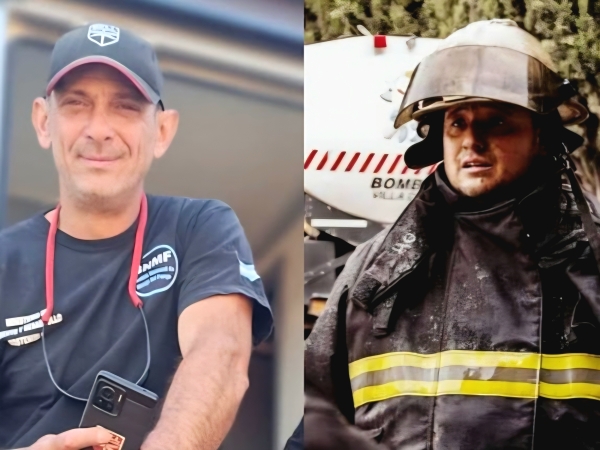 Bomberos de Valle Hermoso despidieron a los cordobeses fallecidos en la tragedia de San Juan
