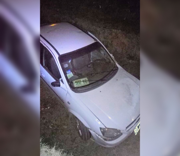 Accidente en Huerta Grande: un herido tras derrapar en el auto y caer a una zanja
