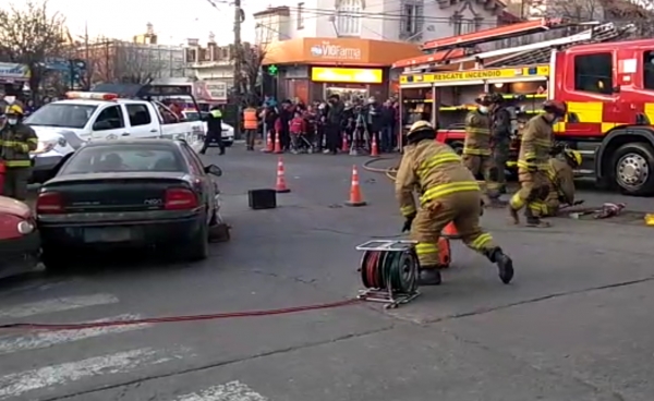Se realiz&oacute; en La Falda la Expo de Bomberos y un simulacro de accidente de tr&aacute;nsito