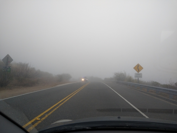 Vuelven a cortar el  Camino del Cuadrado por presencia de niebla
