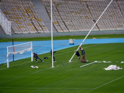 Intensos trabajos en el Kempes para el duelo histórico entre Los Pumas y All Blacks