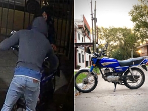 Robaron una moto de un garage en La Falda y todo quedó filmado