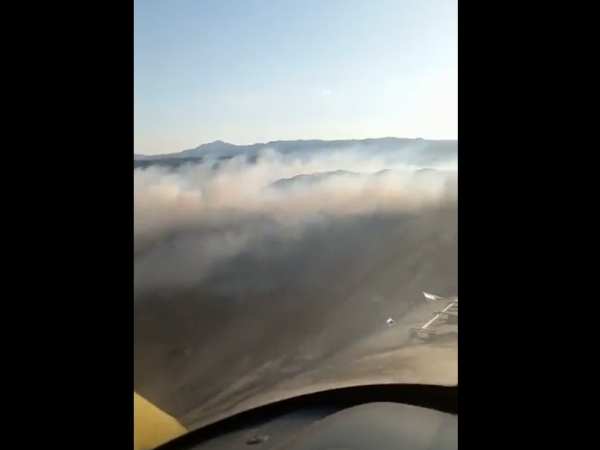 Combaten un incendio de gran magnitud en Cuchi Corral
