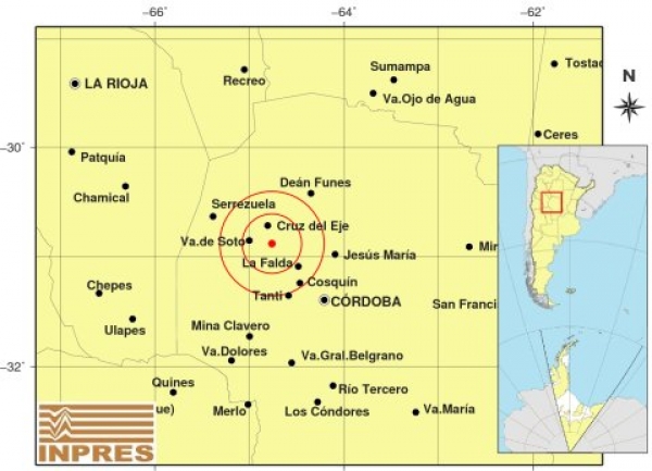 Un leve temblor fue percibido en Punilla