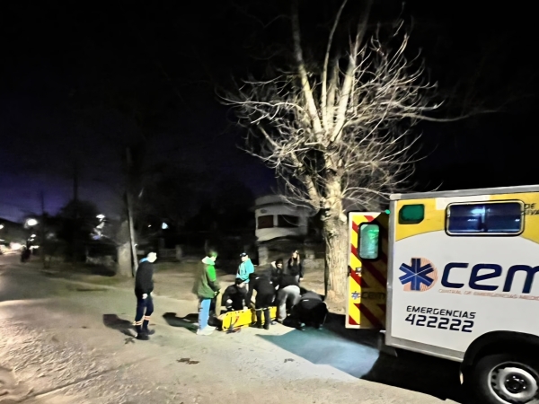 Motociclista herida tras un accidente en La Falda